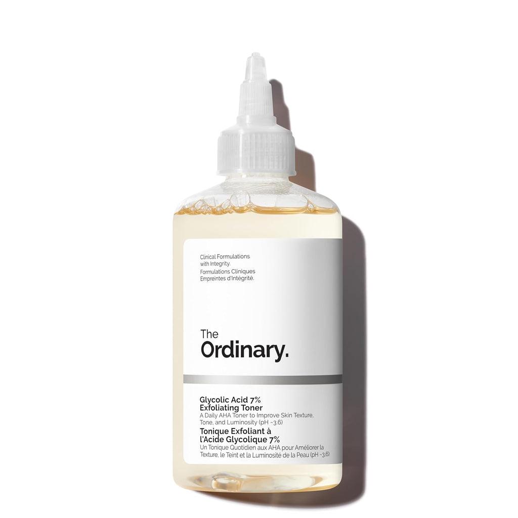 The Ordinary Glycolic Acid 7% Exfoliating Toner – AHA Chemical Exfoliant for Smooth Skin, Brightening & Texture Refinement