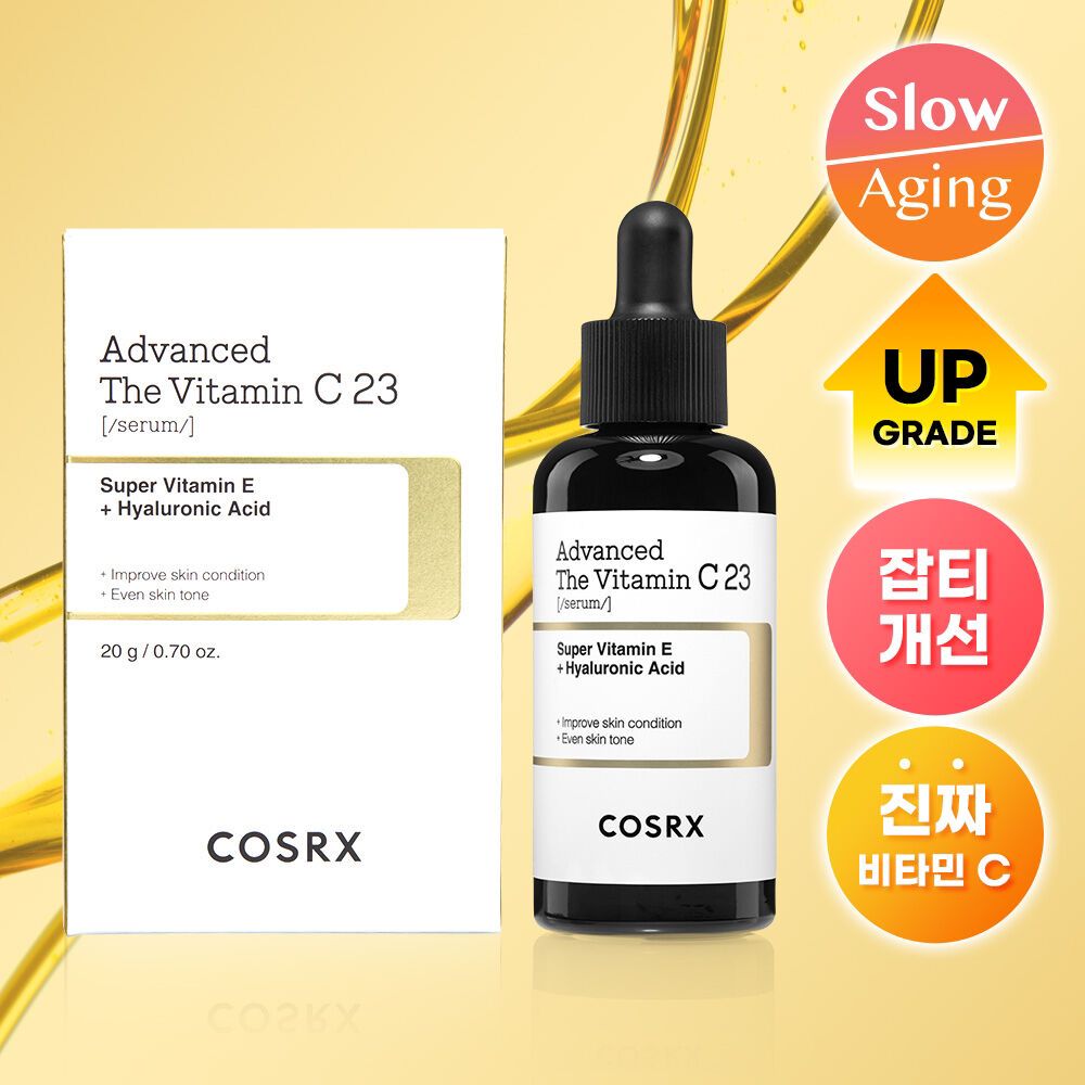 COSRX Pure Vitamin C 23% Serum with Vitamin E & Hyaluronic Acid – Korean Brightening Serum for Dark Spots, Glow & Anti-Aging Care