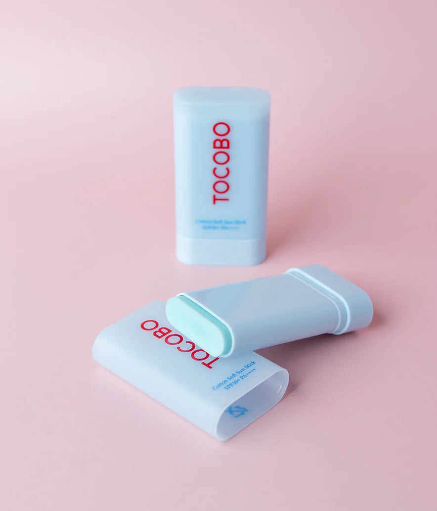 TOCOBO Cotton Soft Sun Stick SPF50+ PA++++ – Korean Matte Sunscreen Stick for Oil Control, UV Protection & Smooth Blur Finish
