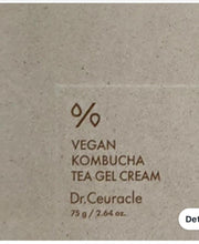 Dr. Ceuracle Vegan Kombucha Tea Gel Cream – Korean Probiotic Hydrating Gel Moisturizer for Glow, Skin Balance & Barrier Care