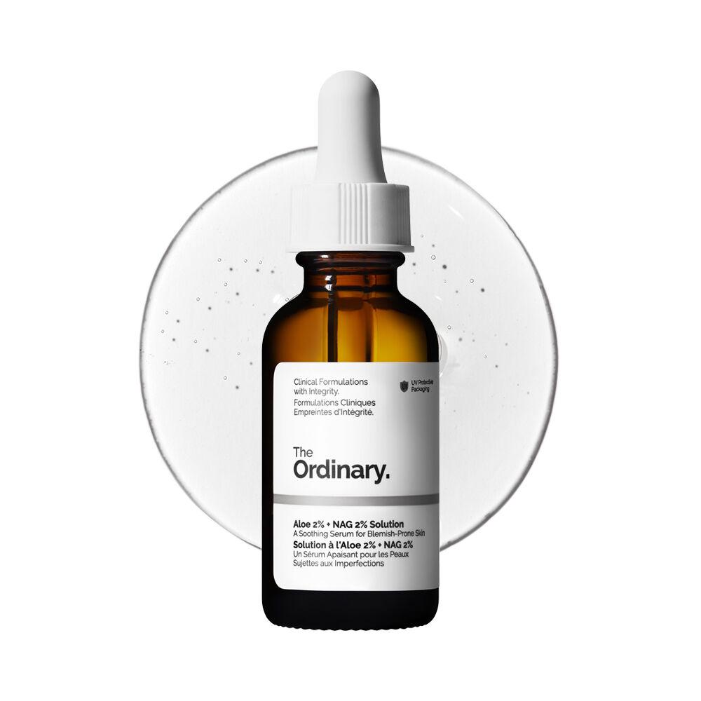 The Ordinary Aloe 2% + NAG 2% Solution – Korean-Inspired Soothing Serum for Redness, Blemish Marks & Skin Barrier Support