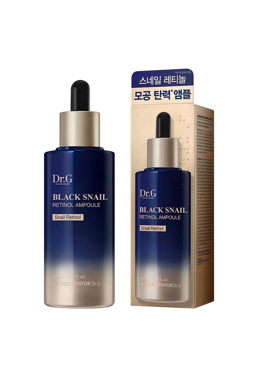 Dr. G Black Snail Retinol Ampoule – Korean Anti-Aging Serum for Wrinkles, Firmness & Skin Repair