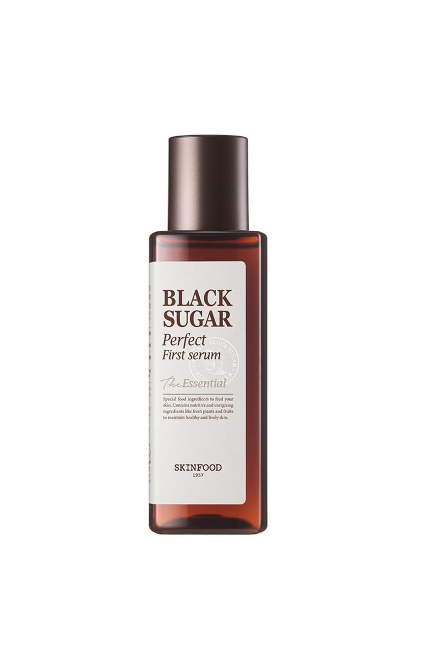 SKINFOOD Black Sugar Perfect First Serum – Korean Exfoliating & Hydrating First Serum for Glow, Smooth Skin & Brightening