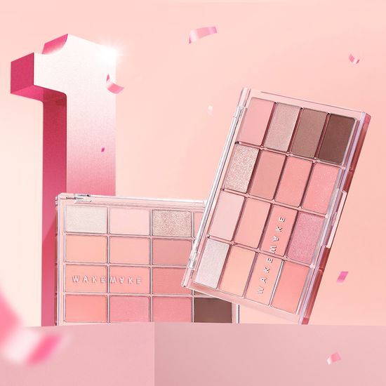 WAKEMAKE Soft Blurring Eye Palette – Korean Soft Glam Eyeshadow Palette for Natural Blended Eye Looks