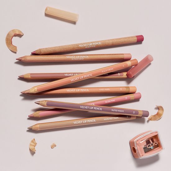 CLIO Velvet Lip Pencil Set – Korean Matte Lip Liner Kit for Smooth, Defined & Long-Lasting Lips
