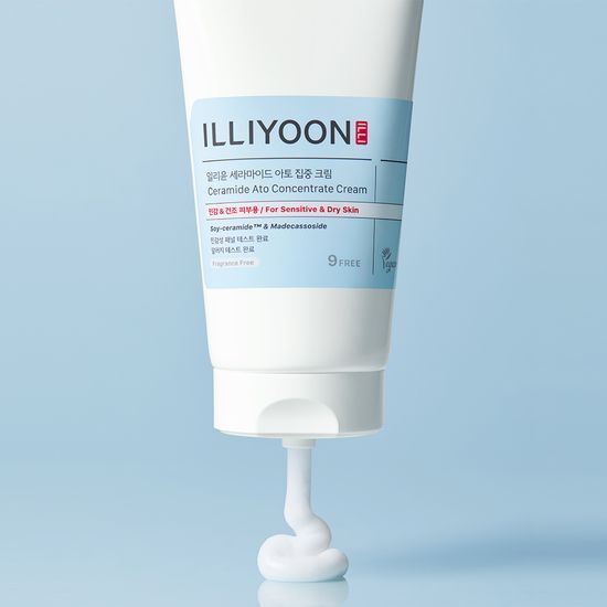ILLIYOON Ceramide Ato Concentrate Cream – Korean Moisturizer for Dry & Sensitive Skin | Deep Hydration Barrier Repair Cream with Ceramides