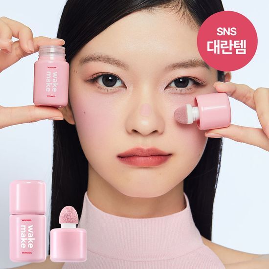 WAKEMAKE Shaking Blur Cheek – Korean Liquid Blush for Soft Blur, Natural Flush & Long-Lasting Glow