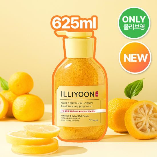 ILLIYOON Fresh Moisture Scrub Wash – Korean Gentle Exfoliating Body Cleanser for Smooth, Hydrated & Refreshed Skin