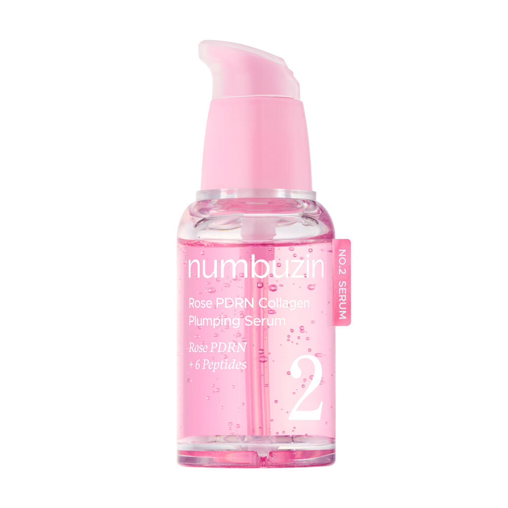numbuzin No.2 Rose PDRN Collagen Plumping Serum – Korean Anti-Aging Serum for Firmness, Glow & Skin Elasticity