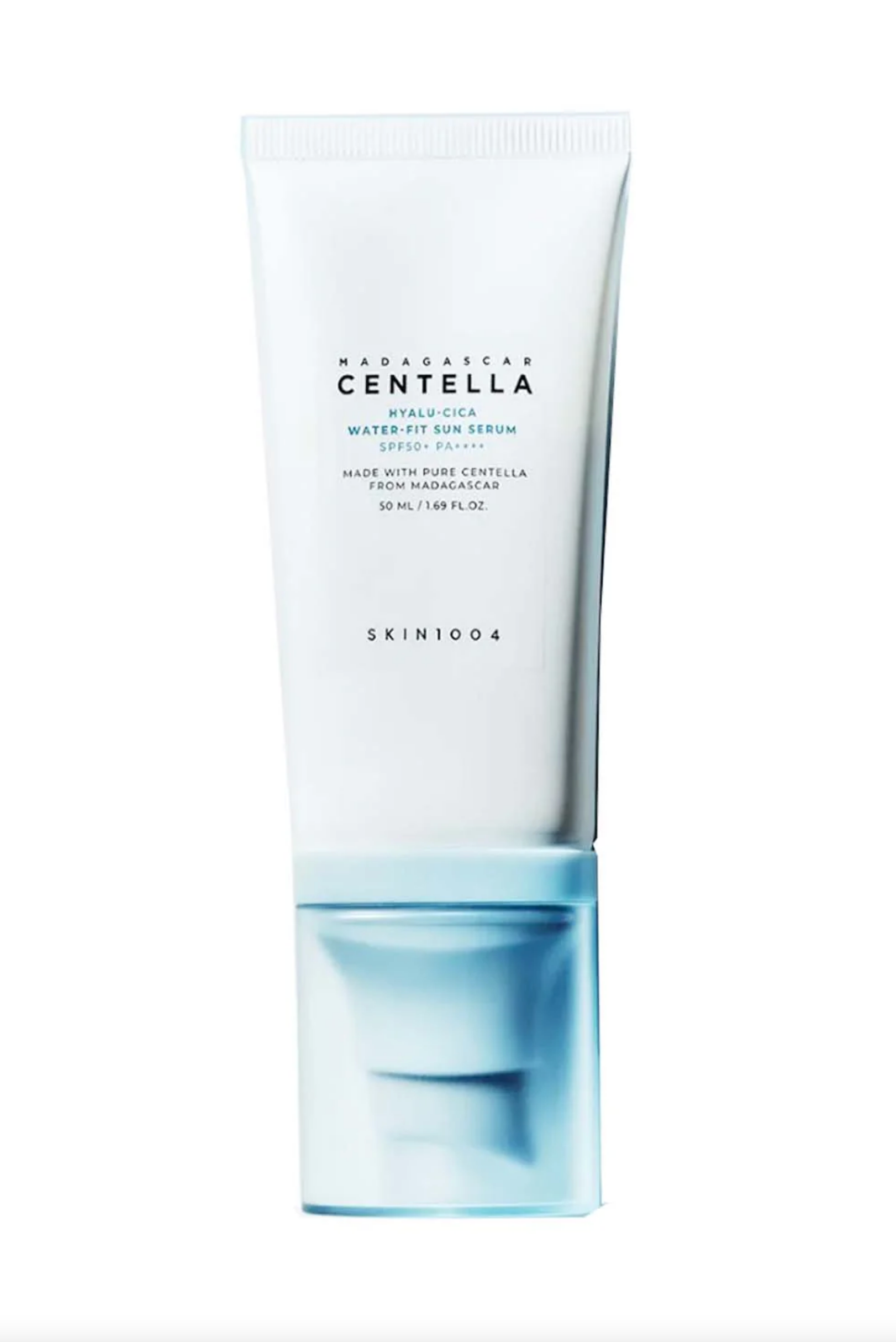 SKIN1004 Madagascar Centella Hyalu-Cica Water-Fit Sun Serum SPF50+ PA++++ – Korean Hydrating Sunscreen Serum for Glow & UV Protection