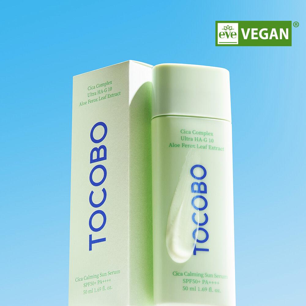 TOCOBO Cica Calming Sun Serum SPF50+ PA++++ – Korean Soothing Sunscreen Serum for Sensitive Skin, Hydration & UV Protection