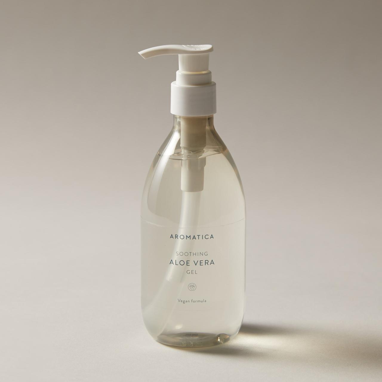 Aromatica Organic Soothing Aloe Vera Gel 300ml – Korean Hydrating Gel for Calming Skin, Moisture Repair & After-Sun Care
