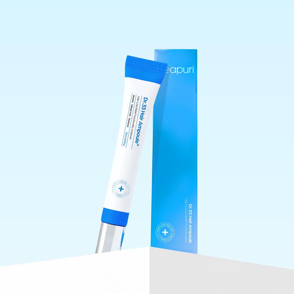 Seapuri Dr.33 Hair Scalp Ampoule 20ml – Korean Hair Loss Relief Scalp Treatment for Strengthening Roots & Hair Fall Control