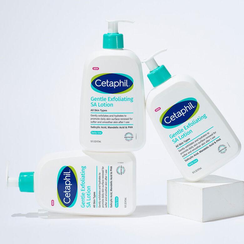 Cetaphil Gentle Exfoliating SA Lotion – Body Moisturizer with Salicylic Acid for Smooth, Hydrated & Soft Skin | Dry Rough Skin Care Lotion