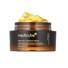 MEDICUBE Deep Vita C Capsule Cream – Korean Vitamin C Brightening Moisturizer for Dark Spots, Glow & Even Skin Tone | Radianc