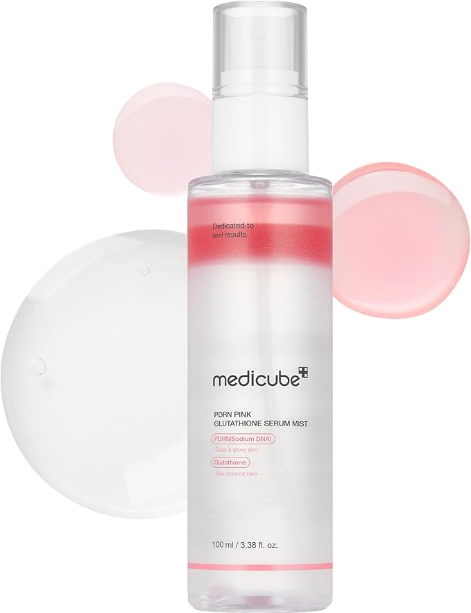 Medicube PDRN Pink Glutathione Serum Mist 100ml – Korean Brightening Face Mist for Glow, Hydration & Radiant Skin