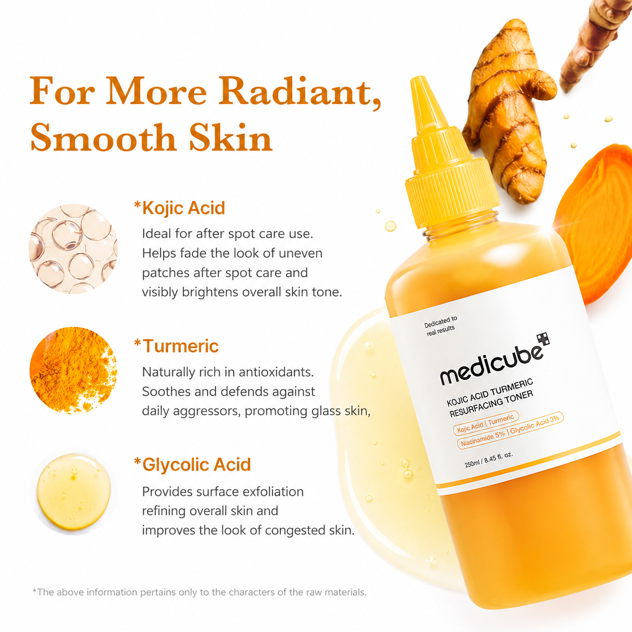 Medicube Kojic Acid Turmeric Resurfacing Toner 250ml