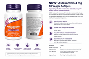 NOW Foods Astaxanthin 4 mg – 60 Veggie Softgels