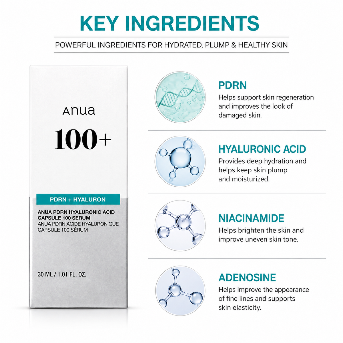 Anua PDRN Hyaluronic Acid Capsule 100 Serum