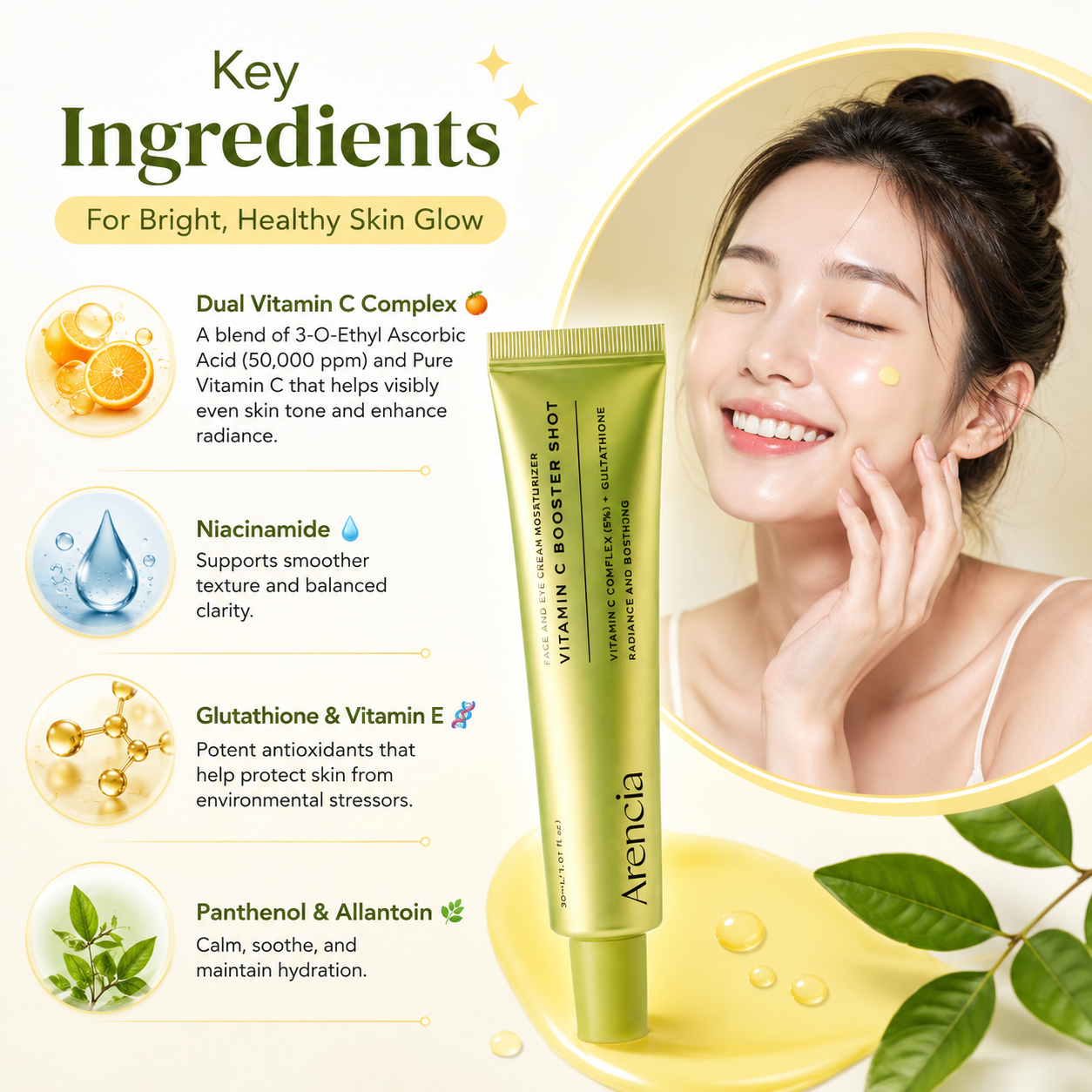 Arencia Vitamin C Booster Shot – Pure Vitamin C + Glutathione for Bright, Radiant, Healthy-looking Skin |30ml