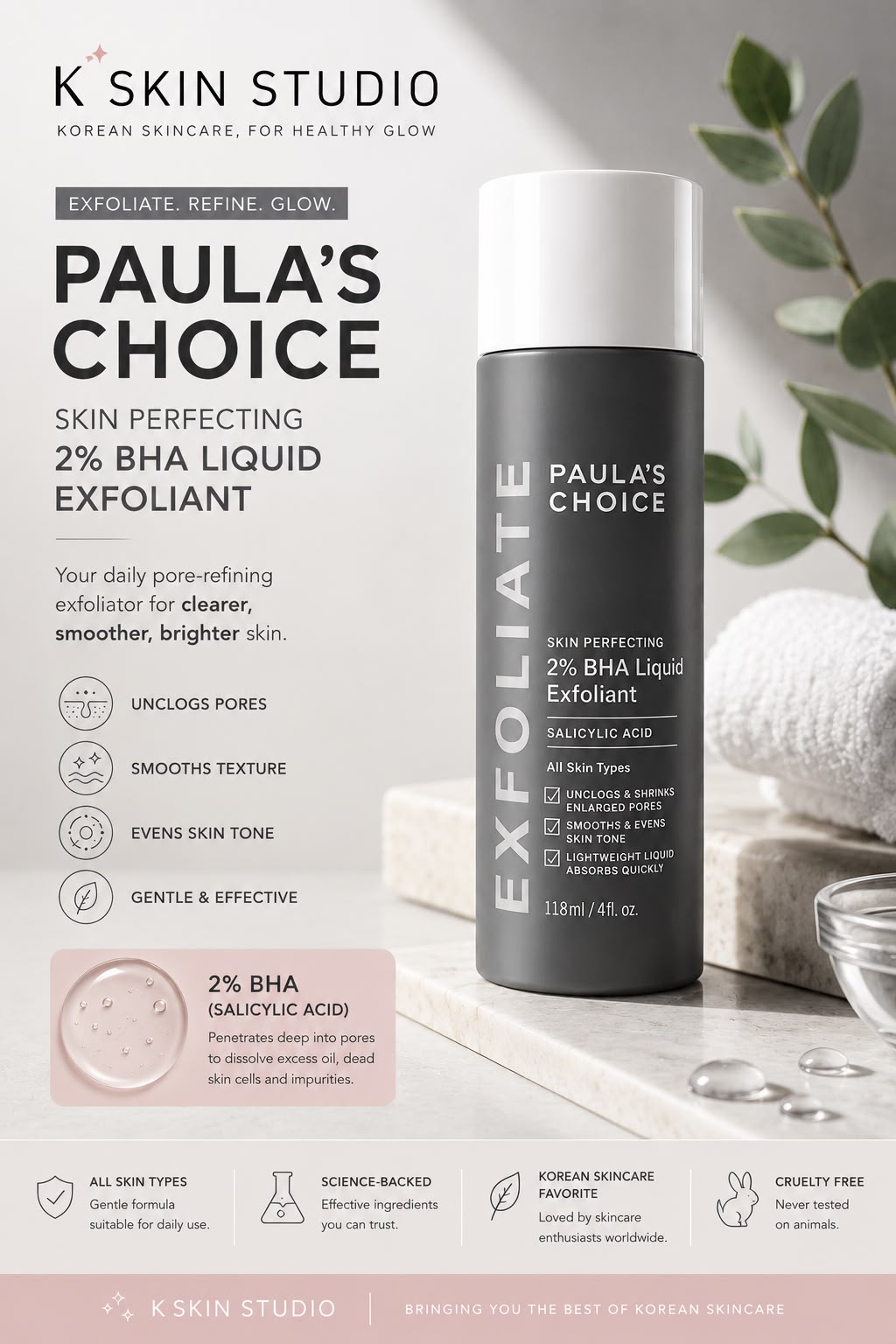 Paula's Choice Skin Perfecting 2% BHA Liquid Exfoliant – 118ml