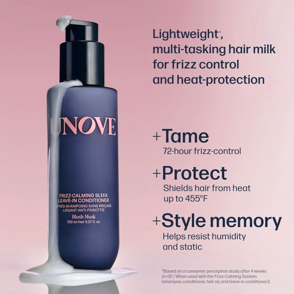 UNOVE Frizz-Calming Sleek Leave-In Conditioner – Blush Musk 150ml