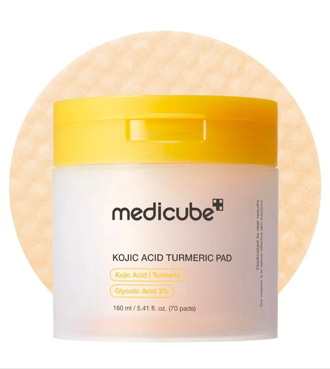 Medicube Kojic Acid Turmeric Pad | Brightening Toner Pads | 70 Pads (160 ml)