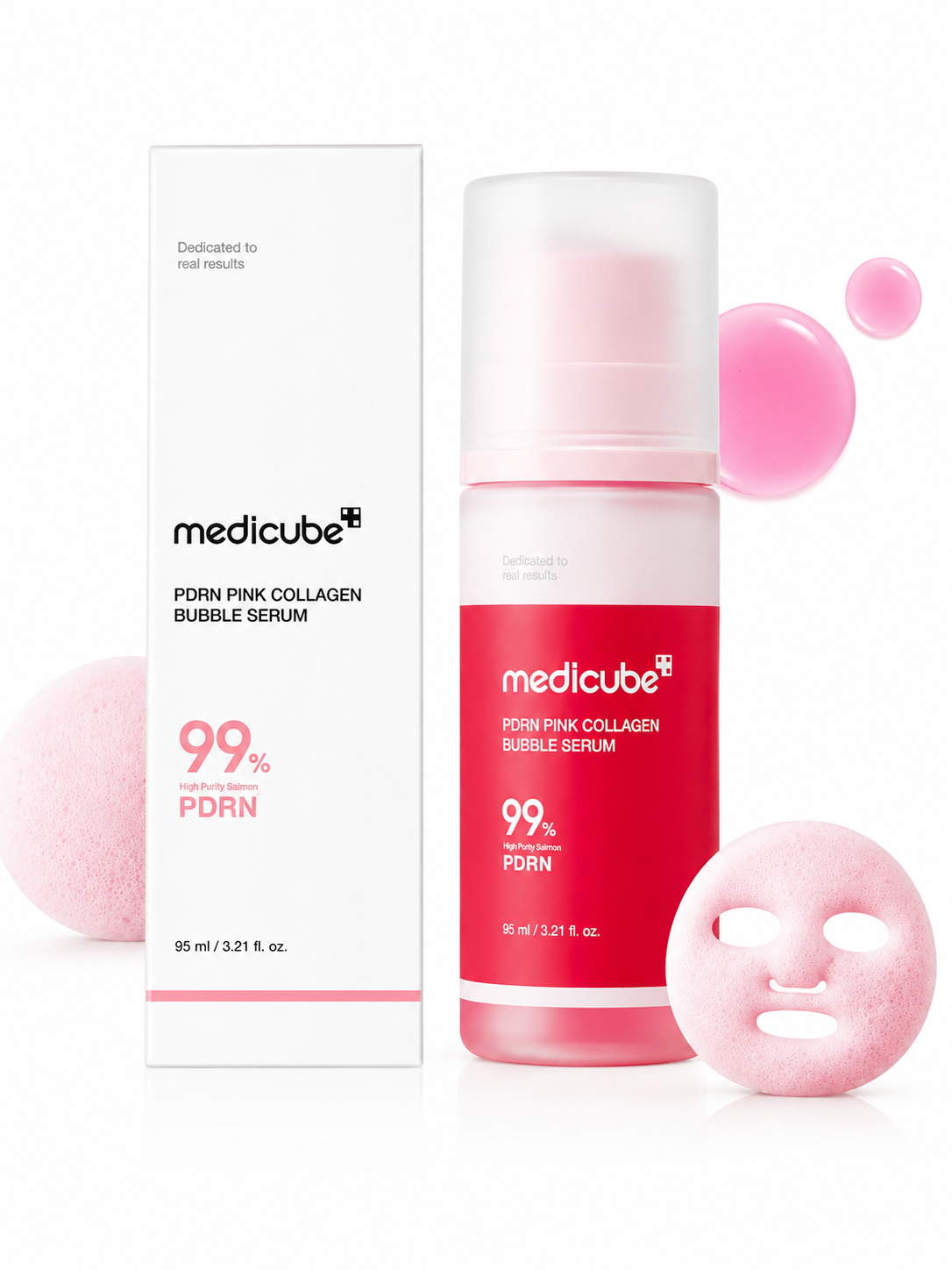 Medicube PDRN Pink Collagen Bubble Serum 95ml | 99% PDRN