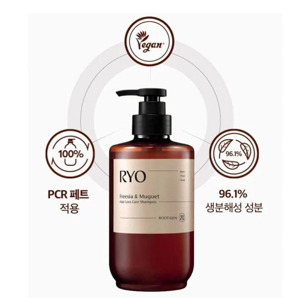 RYO Root:Zen Perfume Hair Loss Treatment Shampoo (Freesia & Muguet) – Korean Scalp Care Shampoo for Hair Fall Control & Fragrance Therapy