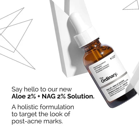 The Ordinary Aloe 2% + NAG 2% Solution – Korean-Inspired Soothing Serum for Redness, Blemish Marks & Skin Barrier Support