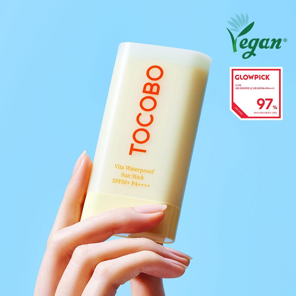 TOCOBO Vita Waterproof Sun Stick SPF50+ PA++++ – Korean Waterproof Sunscreen Stick for UV Protection, Glow & Long-Lasting Outdoor Wear